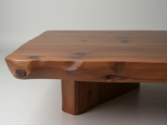 A beautifully restored coffee table made from reclaimed dark wood